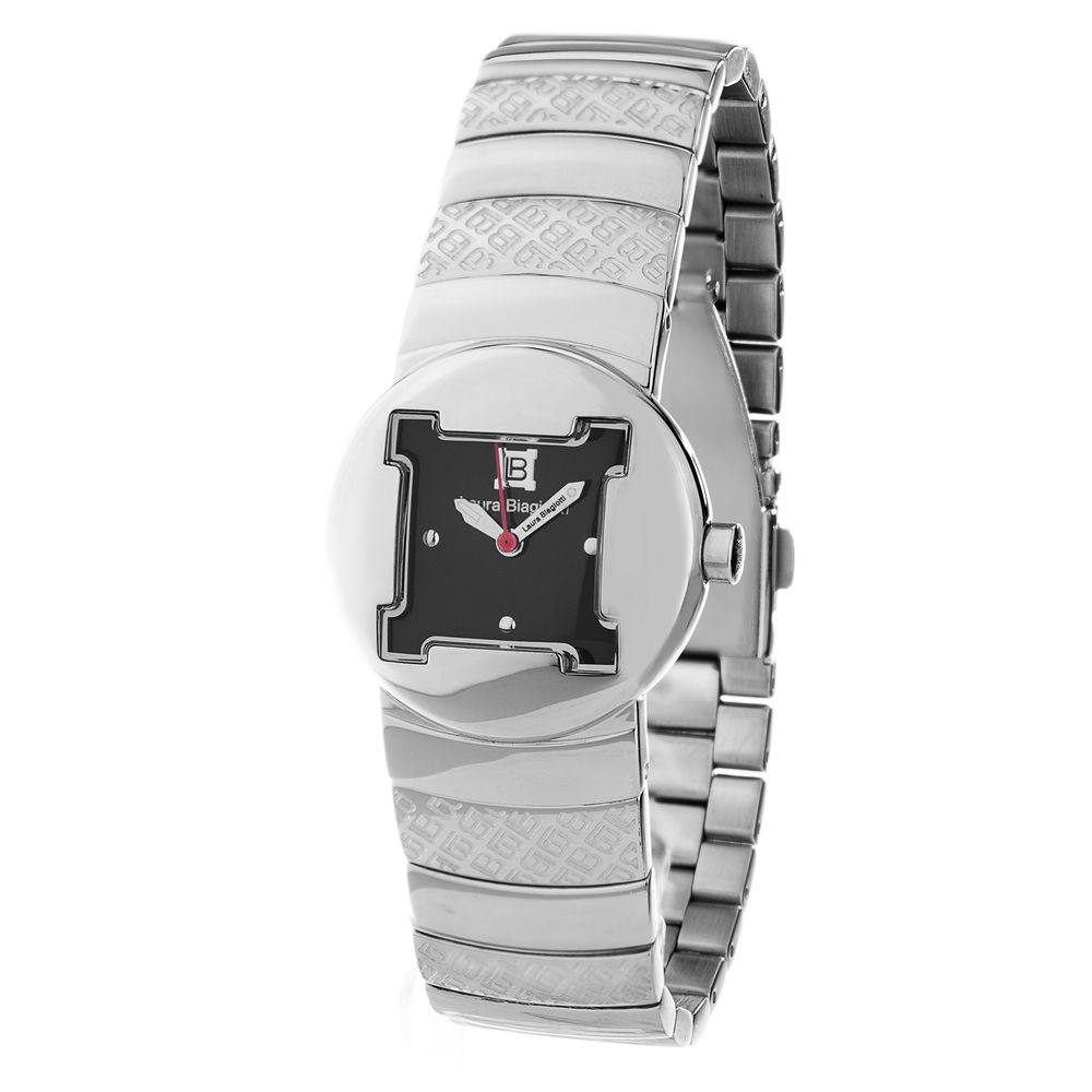 Laura Biagiotti Damen-Armbanduhr aus silberfarbenem Edelstahl