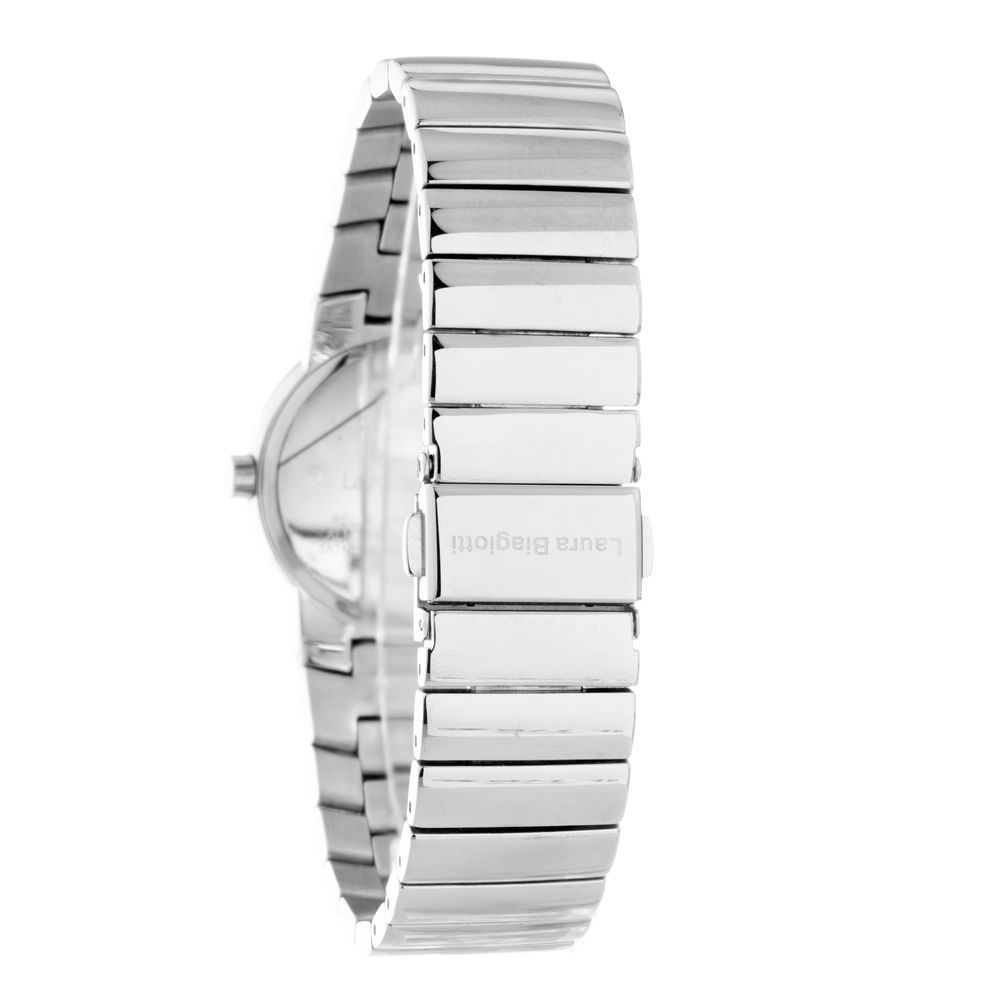 Laura Biagiotti Damen-Armbanduhr aus silberfarbenem Edelstahl