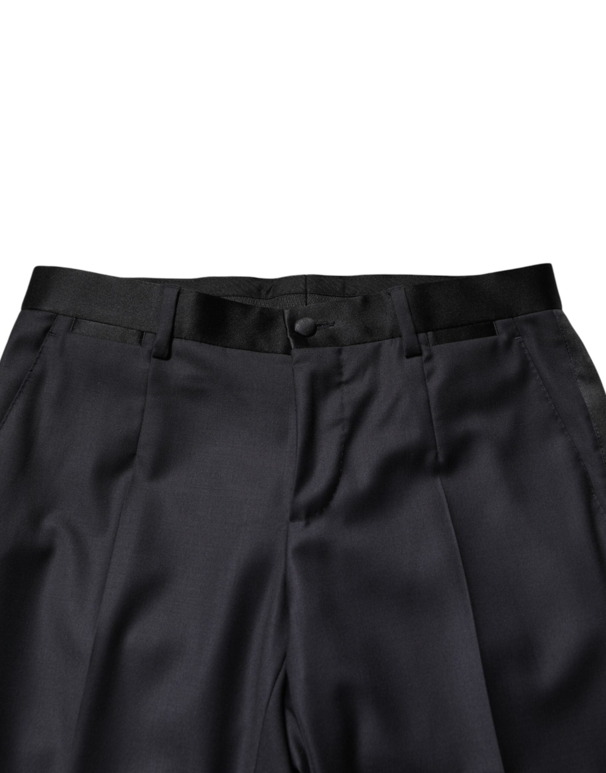 Dolce & Gabbana Zwart Wollen Enkele Rij Knopen 3-Delig Herenpak