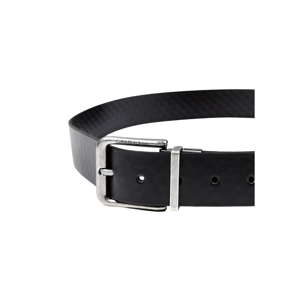 Calvin Klein Zwarte Leren Riem