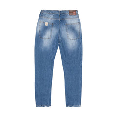 Displaj Blaue Baumwoll-Jeans im Relaxed Fit
