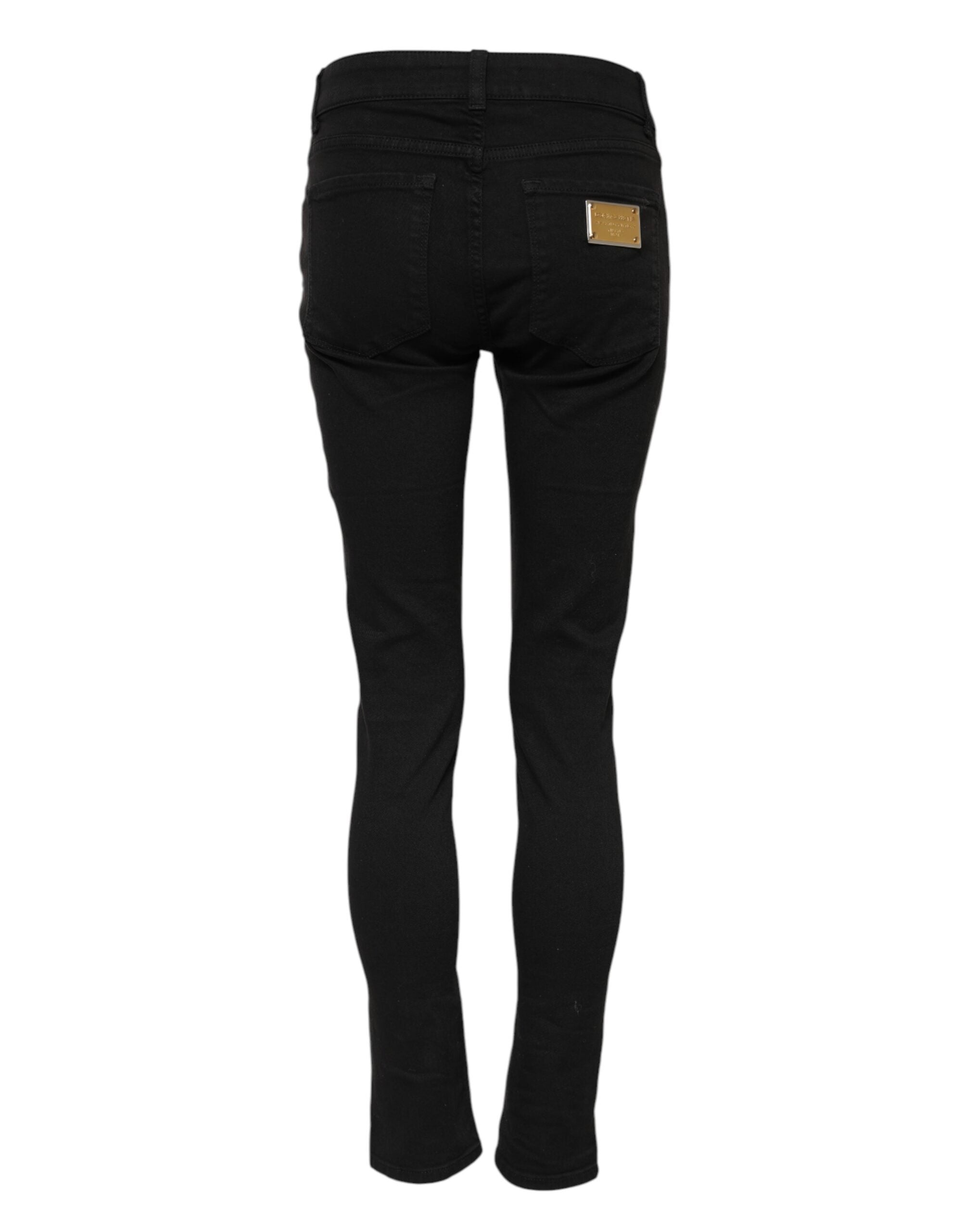 Dolce & Gabbana Schwarze Baumwoll-Freizeitjeans (Skinny)