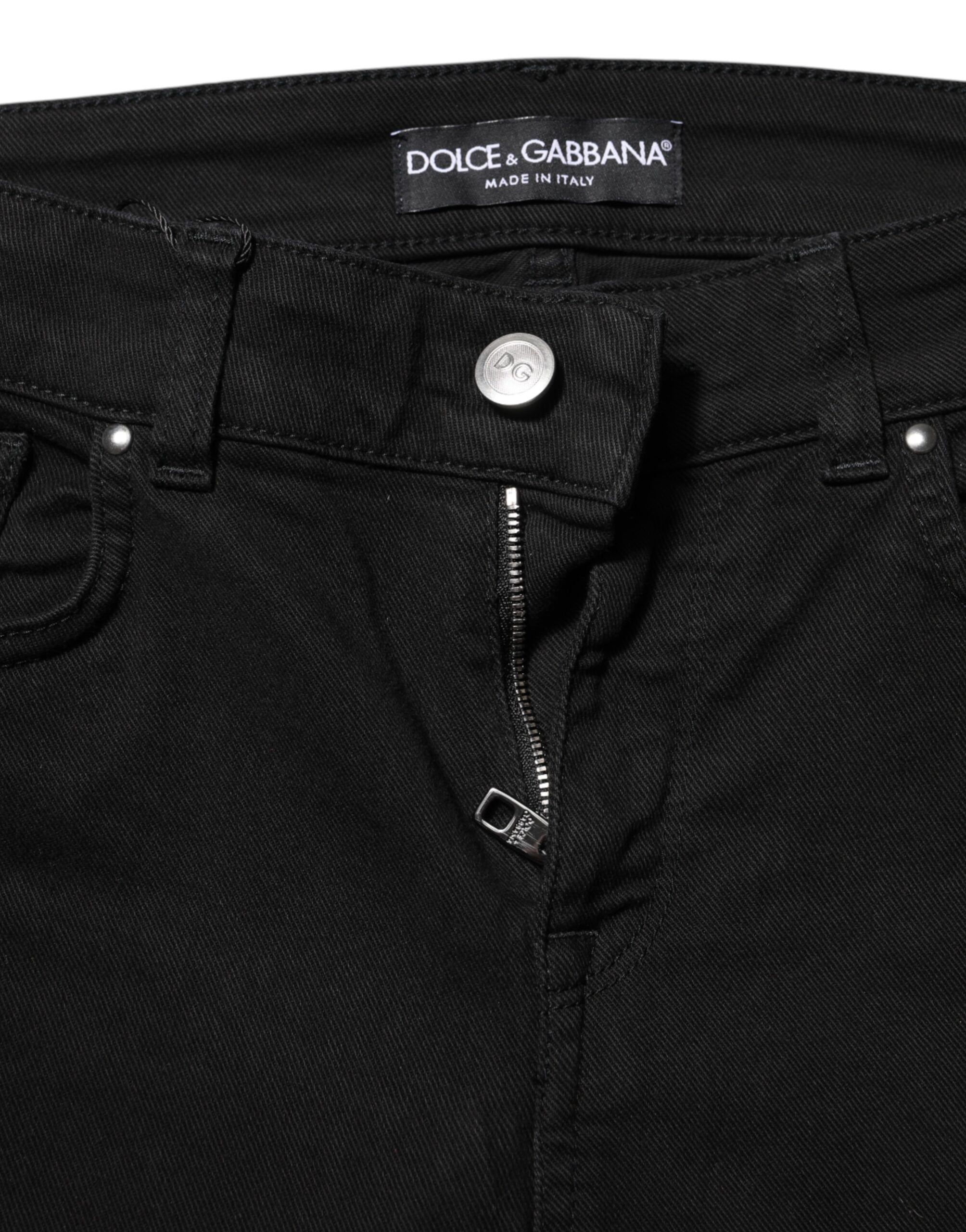 Dolce & Gabbana Schwarze Baumwoll-Freizeitjeans (Skinny)