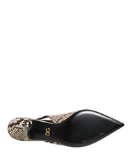 Dolce & Gabbana Multicolor Slingback-Pumps aus Leder