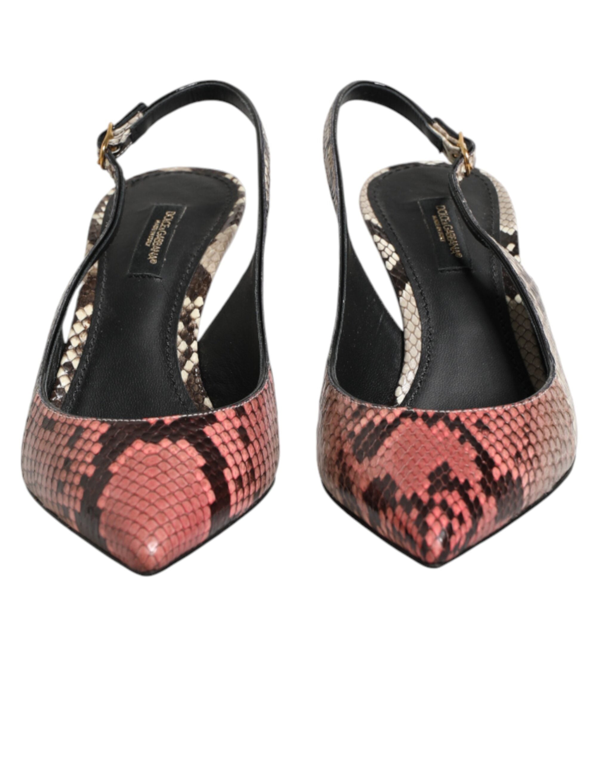 Dolce & Gabbana Multicolor Slingback-Pumps aus Leder