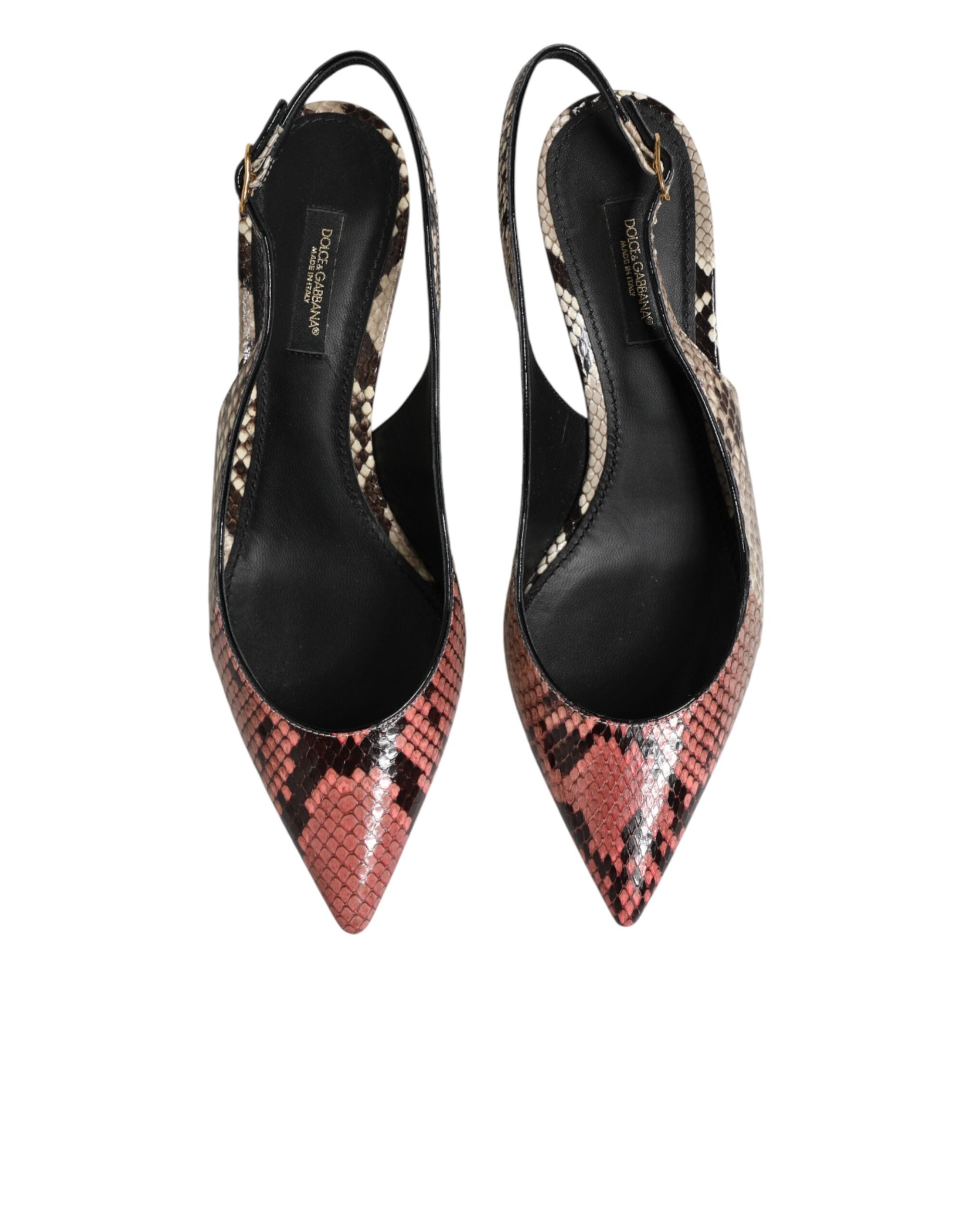 Dolce & Gabbana Multicolor Slingback-Pumps aus Leder