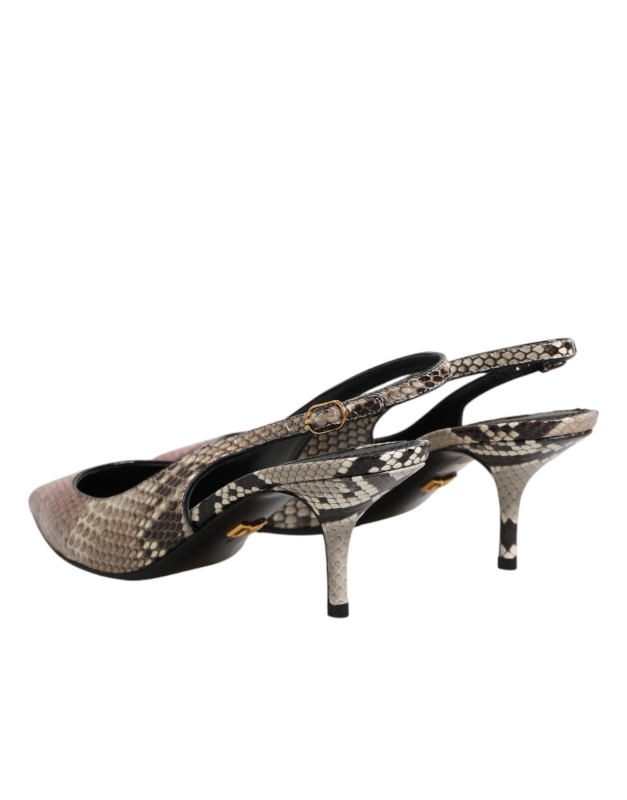 Dolce & Gabbana Multicolor Slingback-Pumps aus Leder