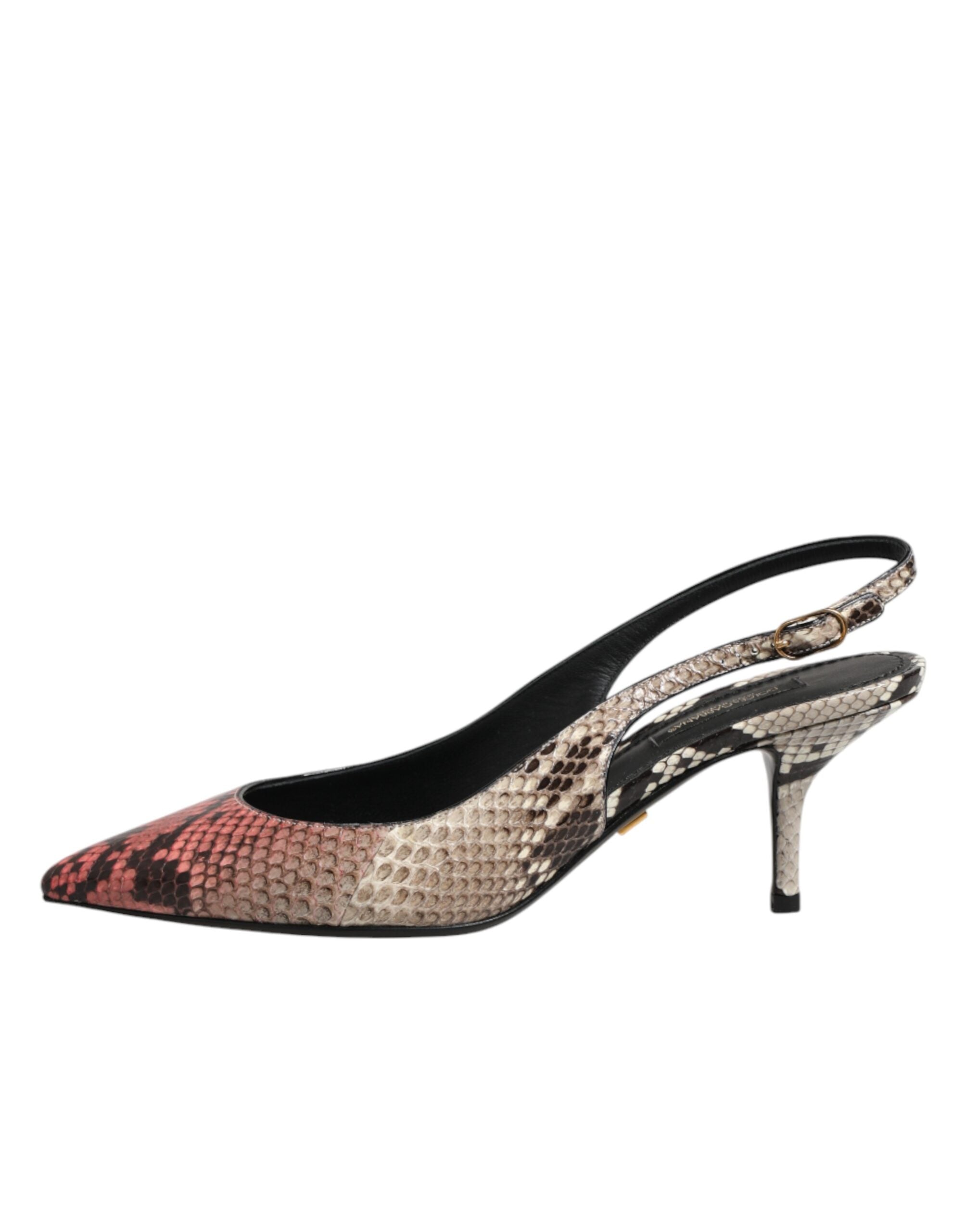 Dolce & Gabbana Multicolor Slingback-Pumps aus Leder