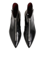 Dolce & Gabbana Chelsea Ankle Boots aus schwarzem Leder