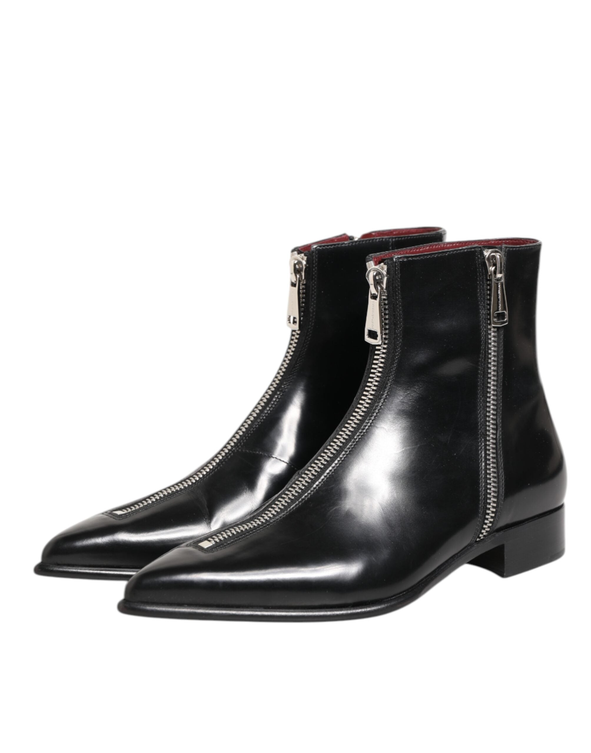 Dolce & Gabbana Chelsea Ankle Boots aus schwarzem Leder