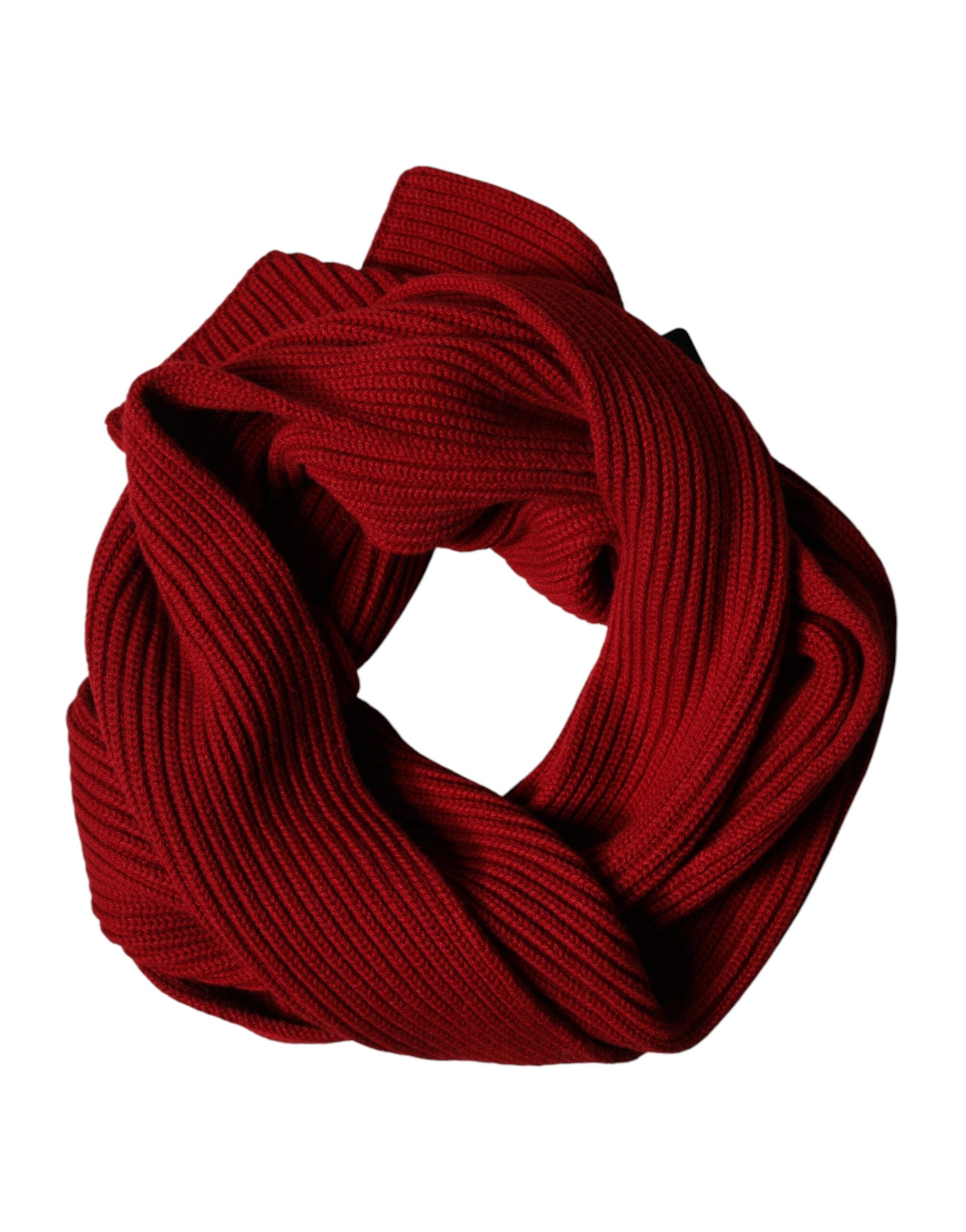 Dolce & Gabbana Roter Strickschal aus Wolle für Herren