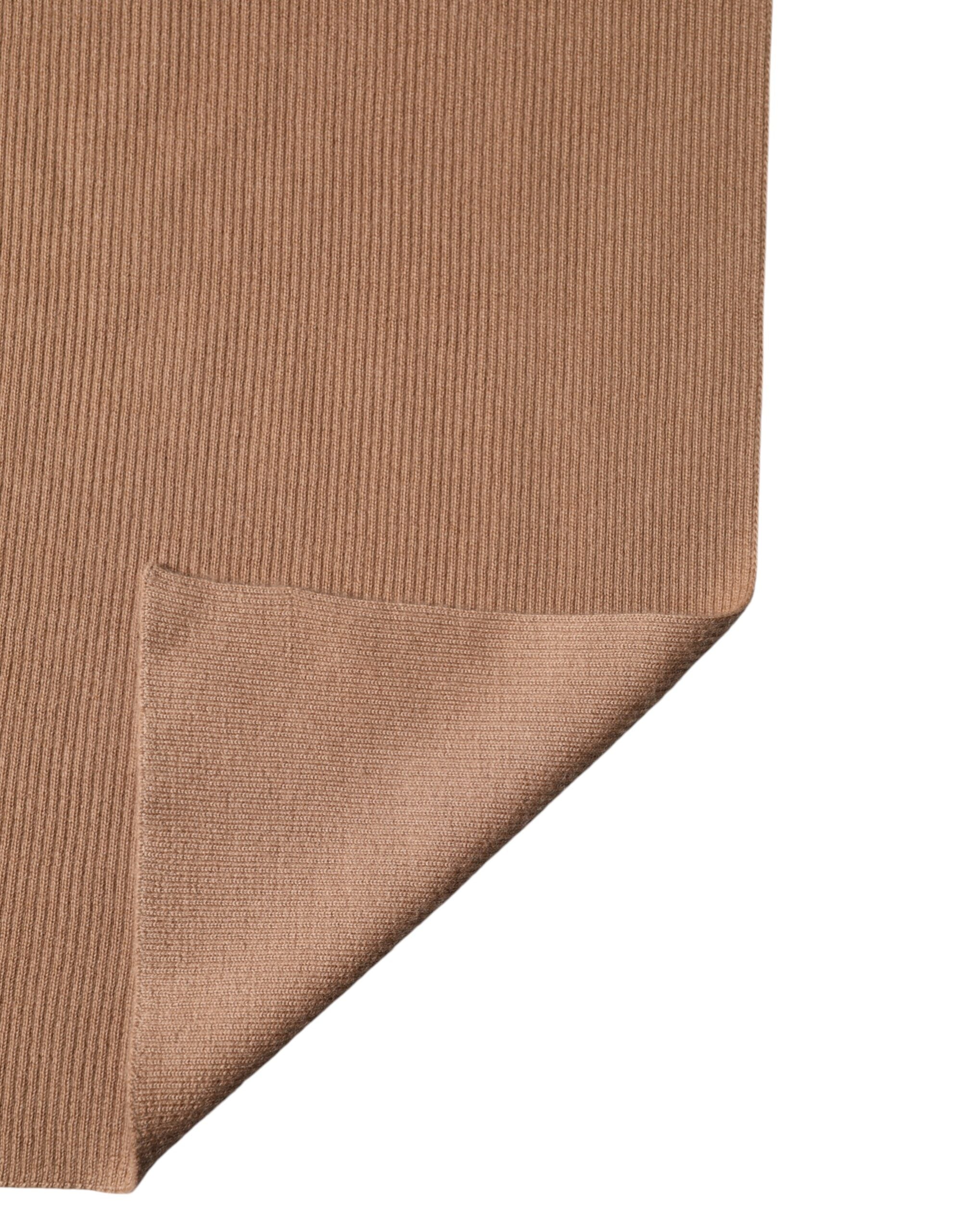 Dolce & Gabbana Brauner Kaschmir-Strickschal Halstuch