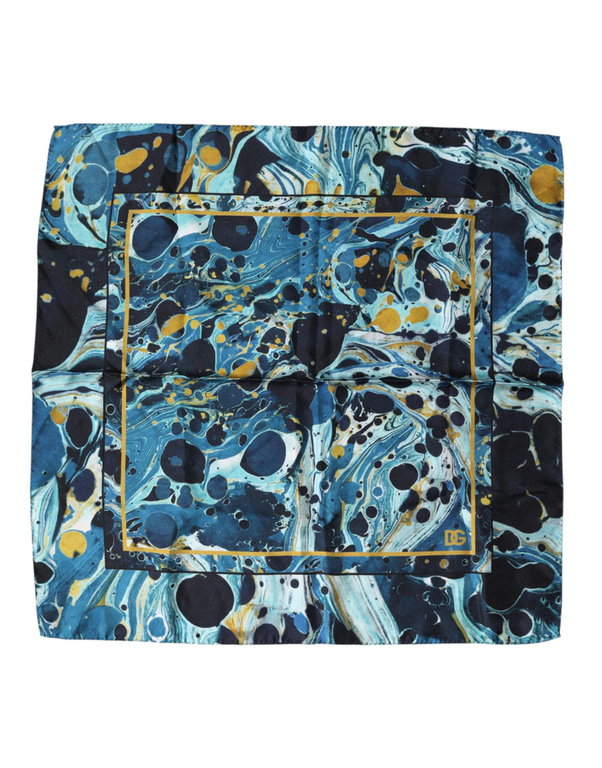 Dolce & Gabbana Vielfarbiger Marmor Quadratischer Foulard-Schal