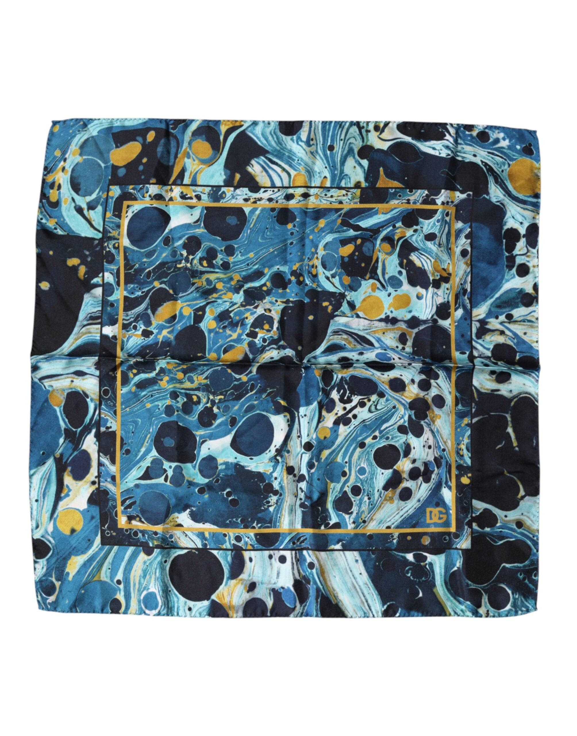 Dolce & Gabbana Vielfarbiger Marmor Quadratischer Foulard-Schal