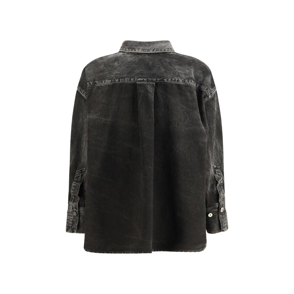 The Attico Zwarte Denim Blouse