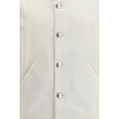 Brunello Cucinelli Witte Katoenen Denim Jas