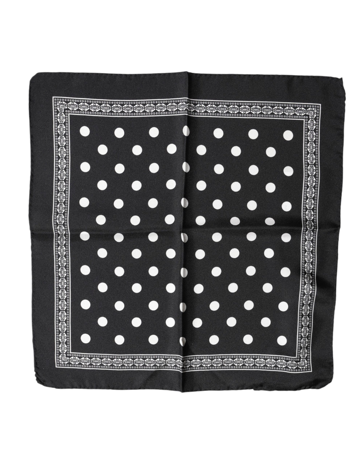 Dolce & Gabbana schwarzes gepunktetes quadratisches Halstuch/Kopftuch