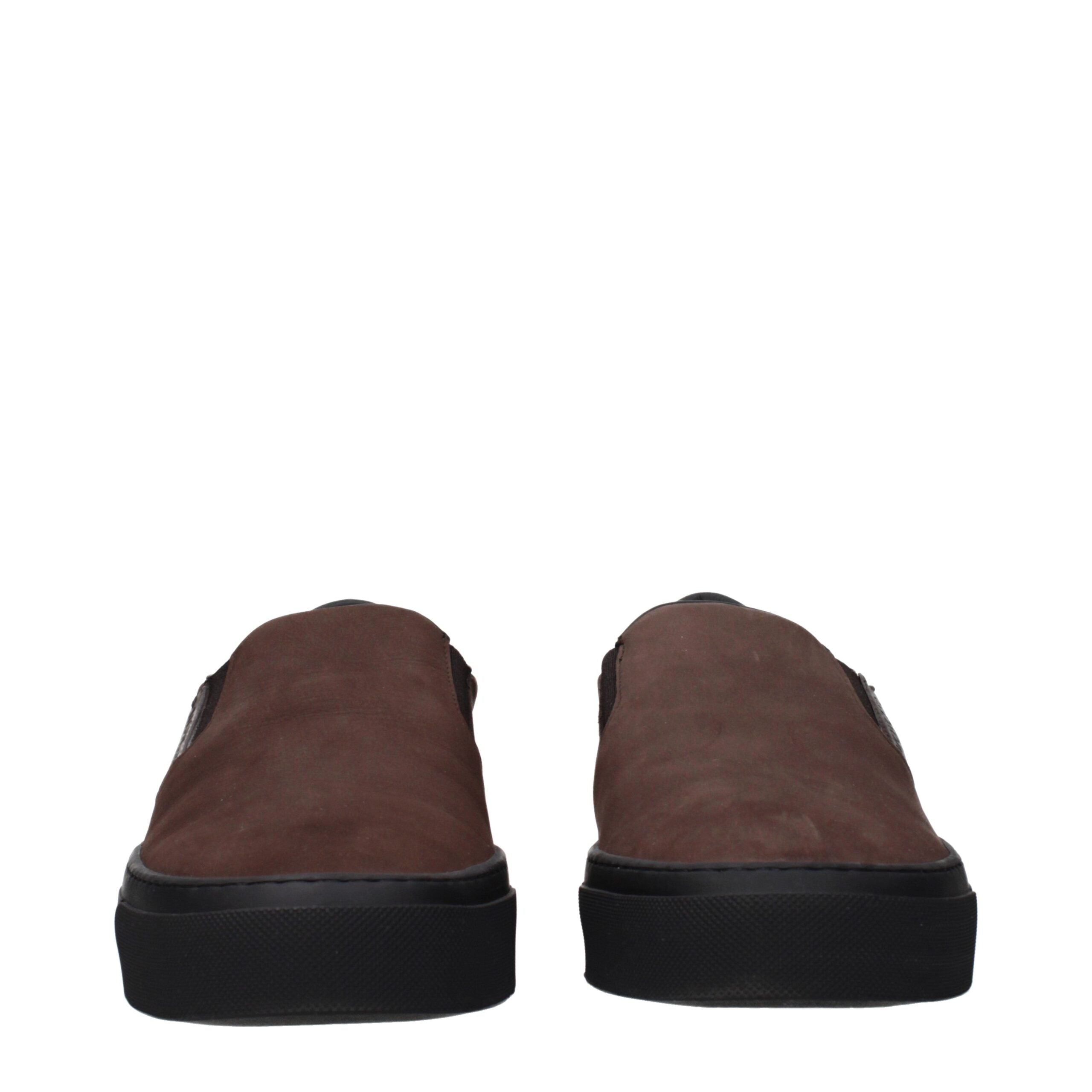 Moncler Bruine Leren Instappers
