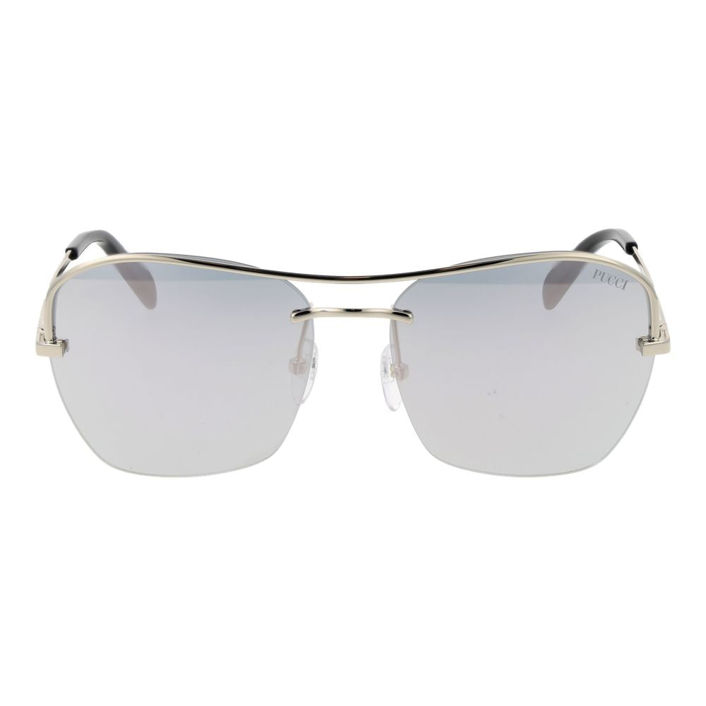 Emilio Pucci Sonnenbrille aus silberfarbenem Metall