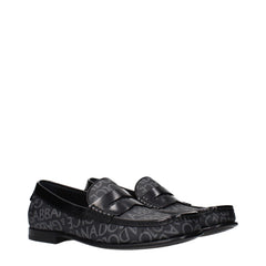 Dolce & Gabbana Zwarte Stoffen Instappers