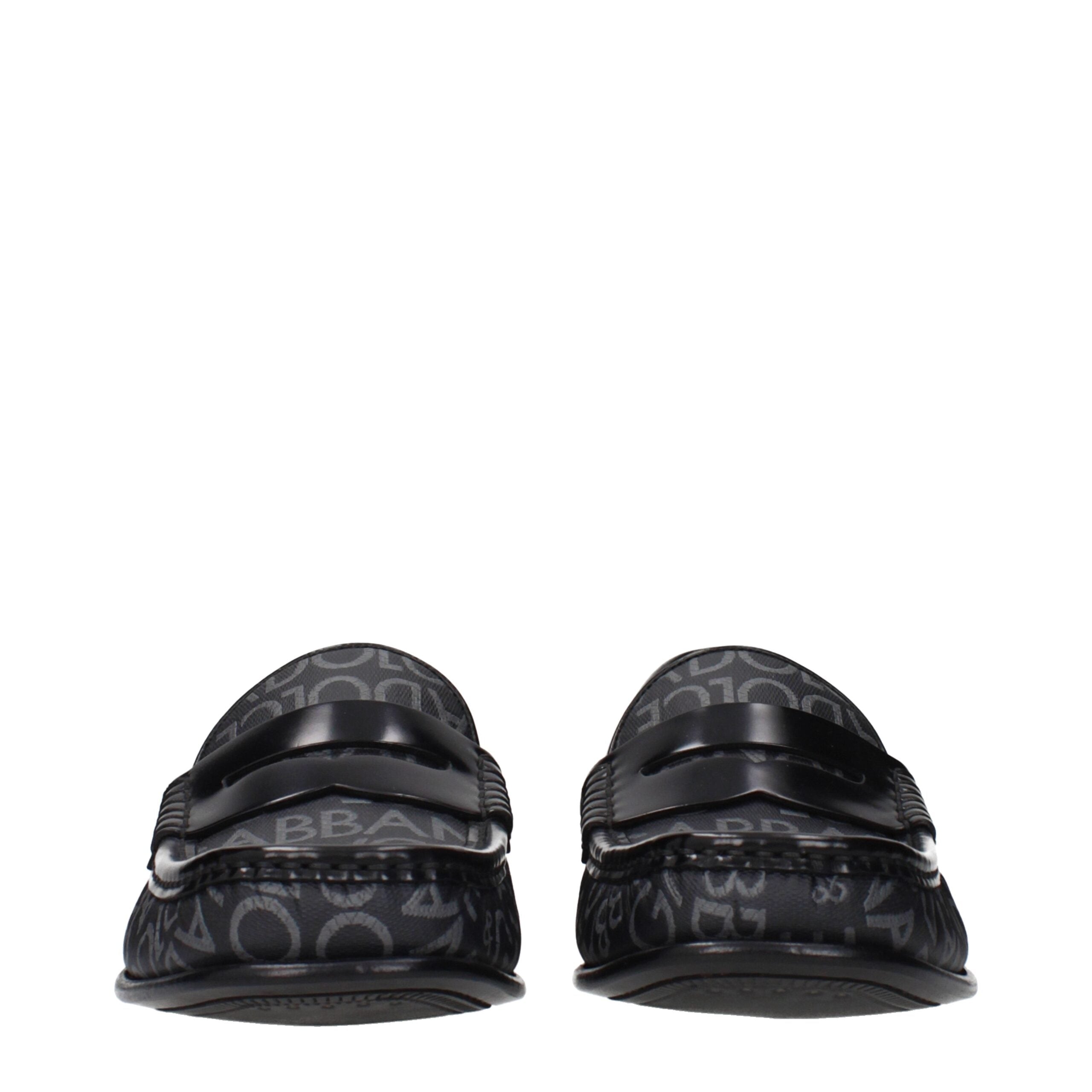 Dolce & Gabbana Zwarte Stoffen Instappers