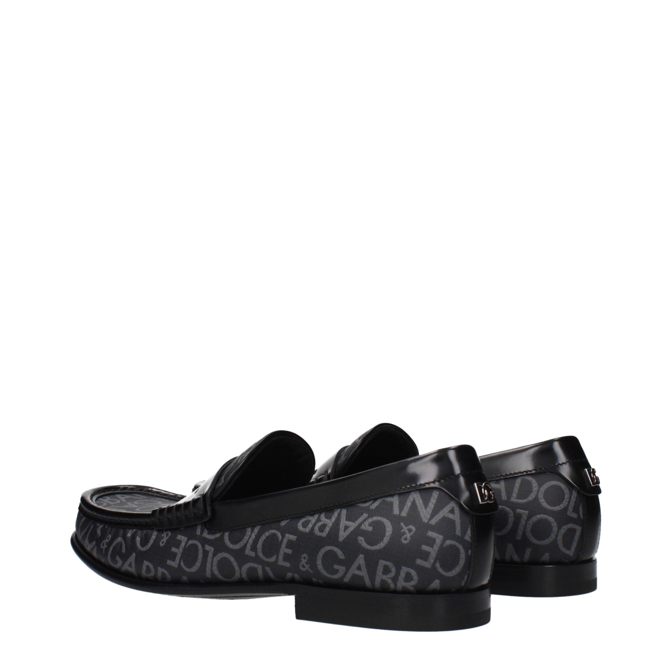Dolce & Gabbana Zwarte Stoffen Instappers