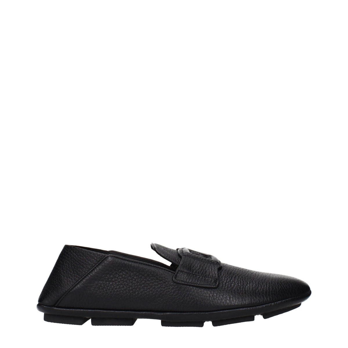 Dolce & Gabbana Zwarte Leren Instapschoenen