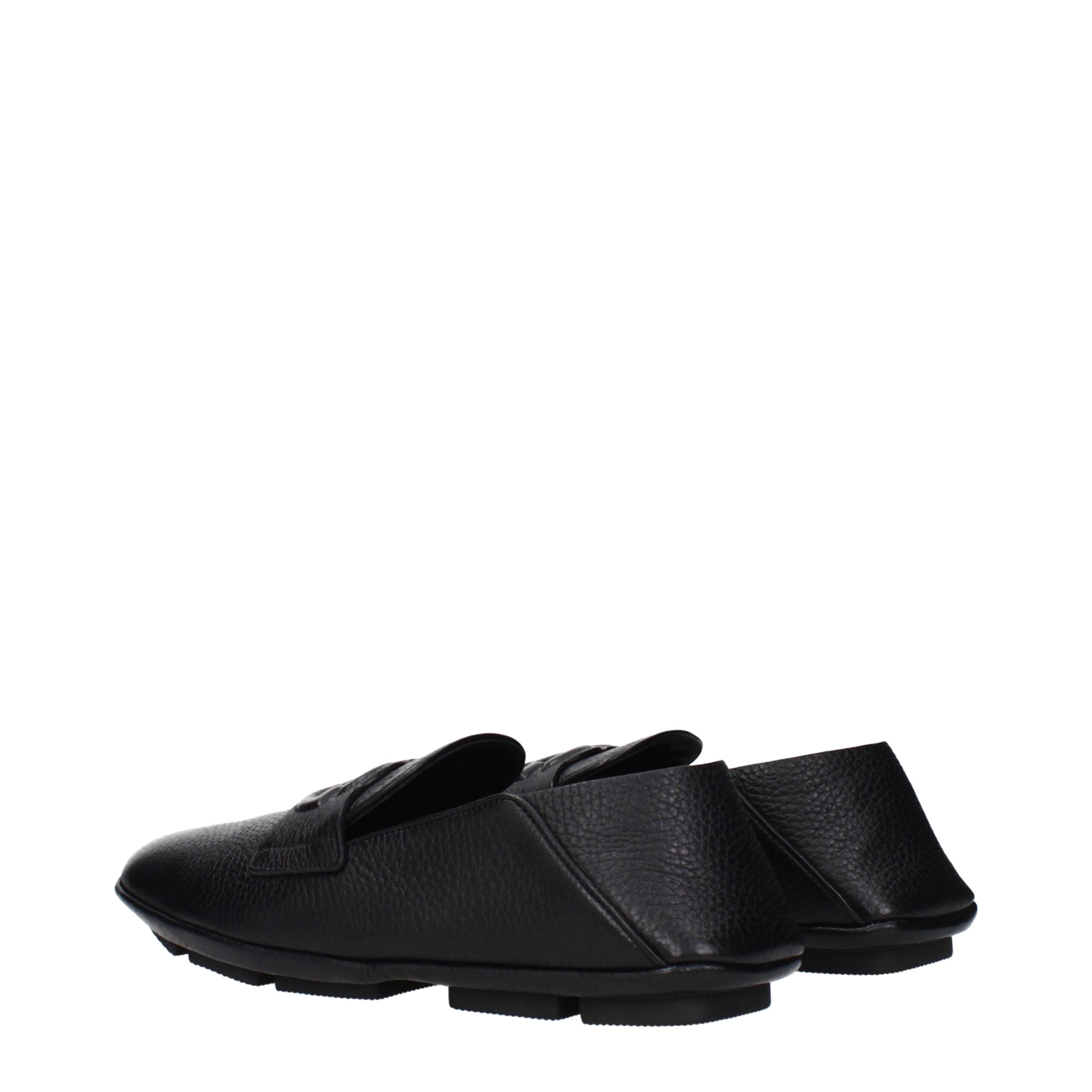 Dolce & Gabbana Zwarte Leren Instapschoenen