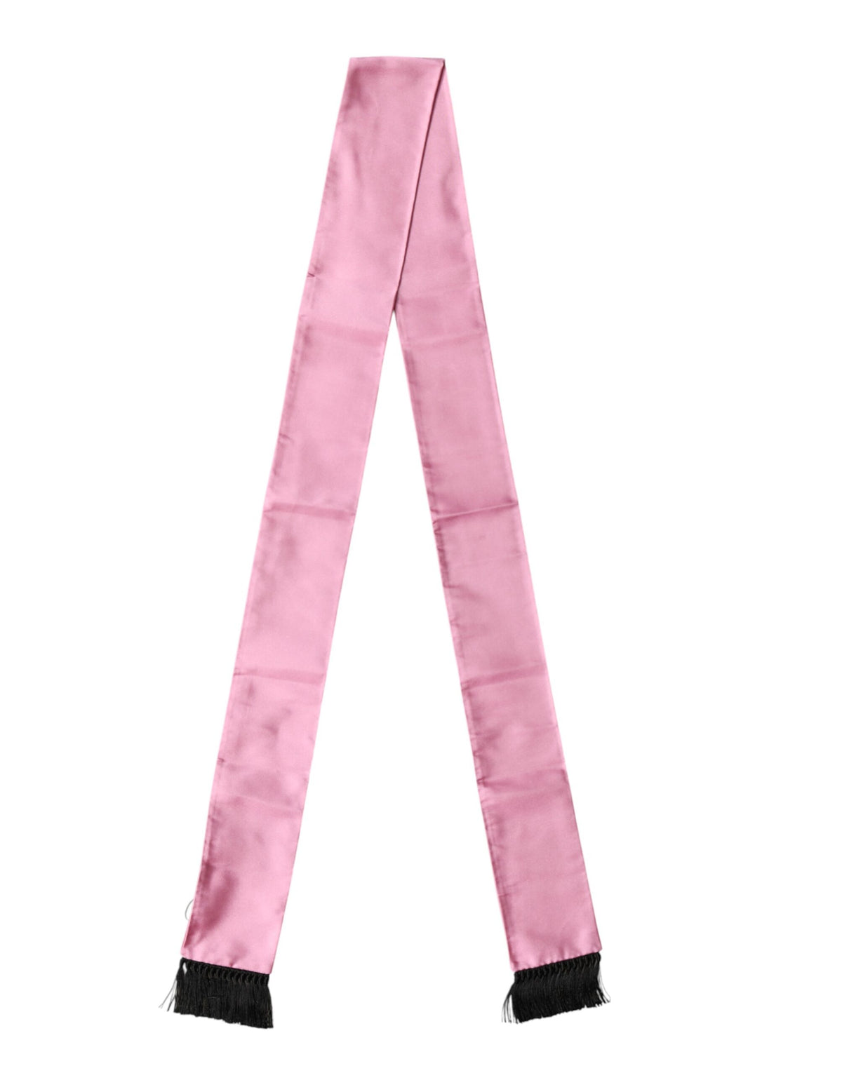 Dolce & Gabbana Rosa Seide Fransen Halswickel Foulard Schal