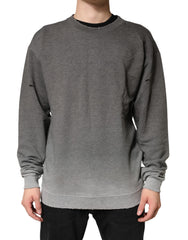 Dolce & Gabbana Grauer Baumwoll-Rundhals-Herren-Sweatshirt