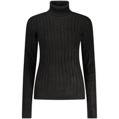 Norwegen 1963 Schwarzer Damen-Rollkragenpullover aus Viskose