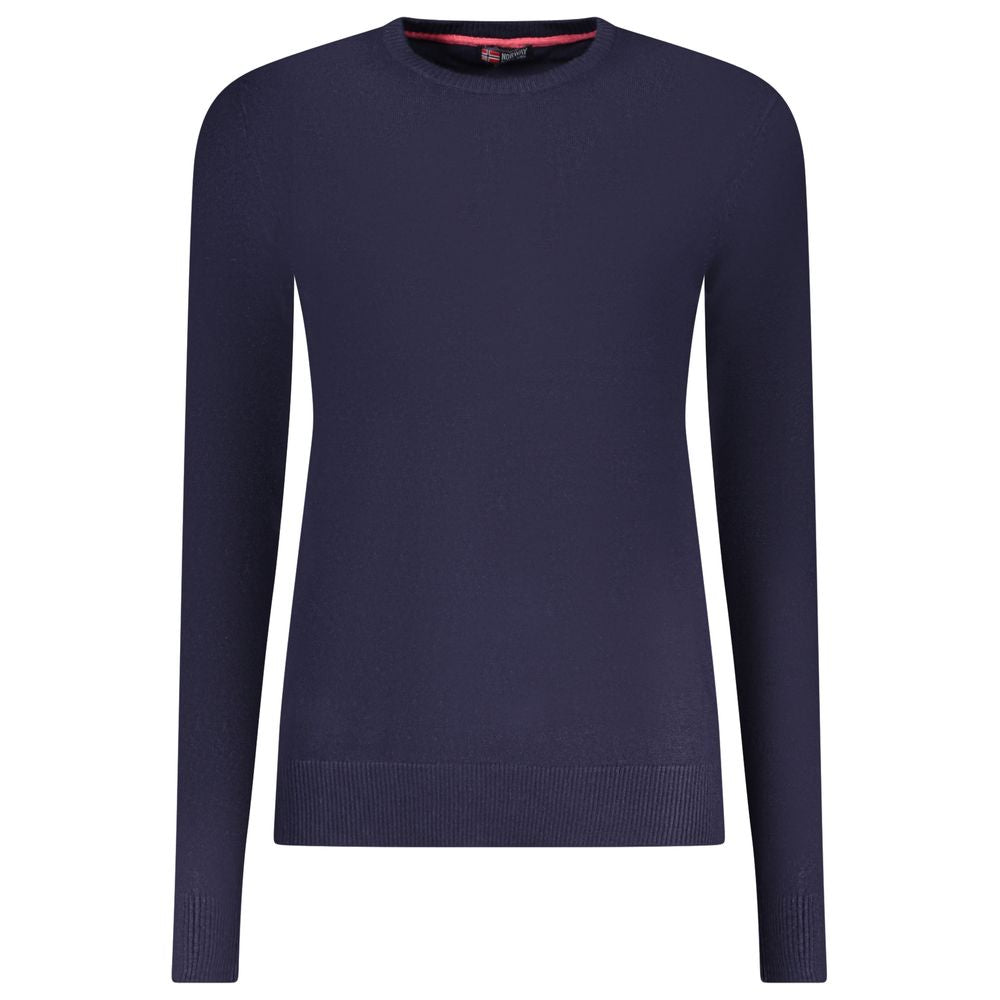 Norwegen 1963 Blaue Viskose Damenstrickjacke