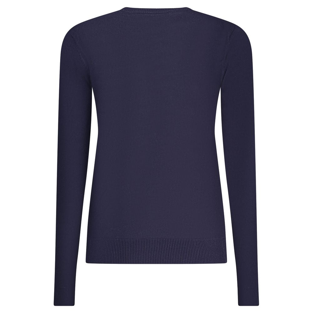 Norwegen 1963 Blaue Viskose Damenstrickjacke