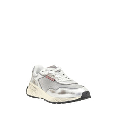 Dsquared² White Calf Leather Bos Taurus Athletic Sneakers