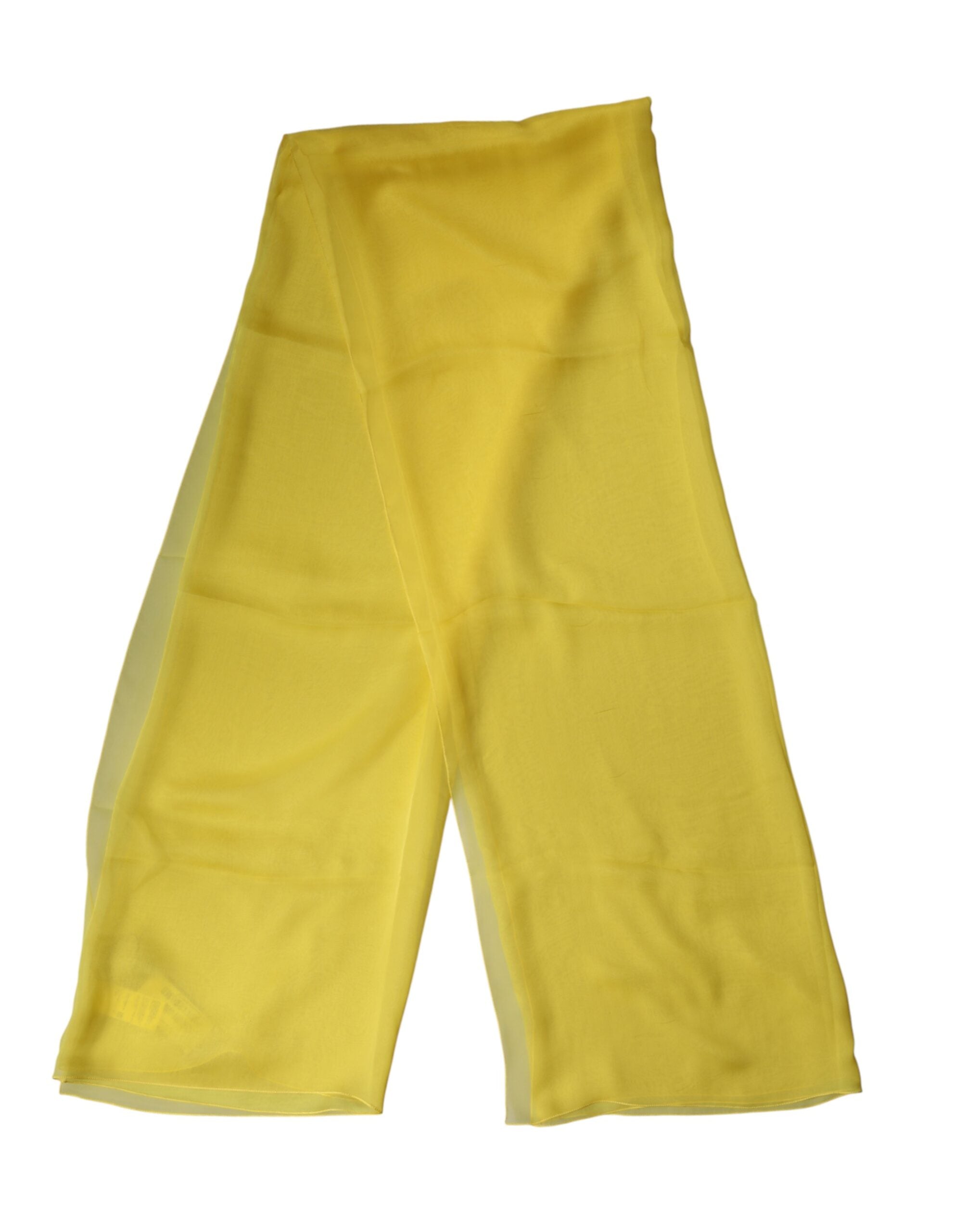 Dolce & Gabbana Gelber Seidenschal Nackenwickel Schal Herren 200cm x 130cm