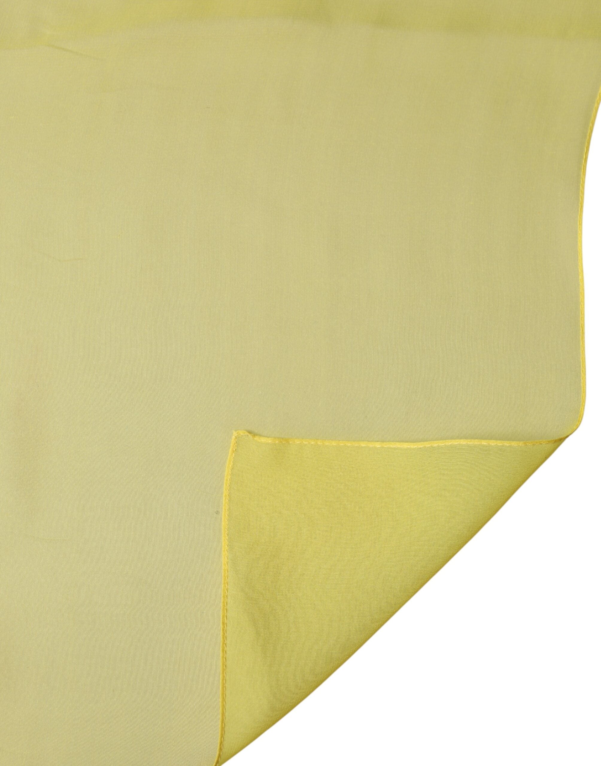 Dolce & Gabbana Gelber Seidenschal Nackenwickel Schal Herren 200cm x 130cm