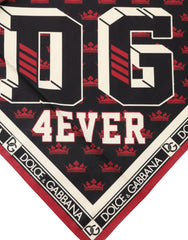 Dolce & Gabbana Mehrfarbiger #DGRoyals Quadratischer Foulard Schal 50cm x 49,5cm