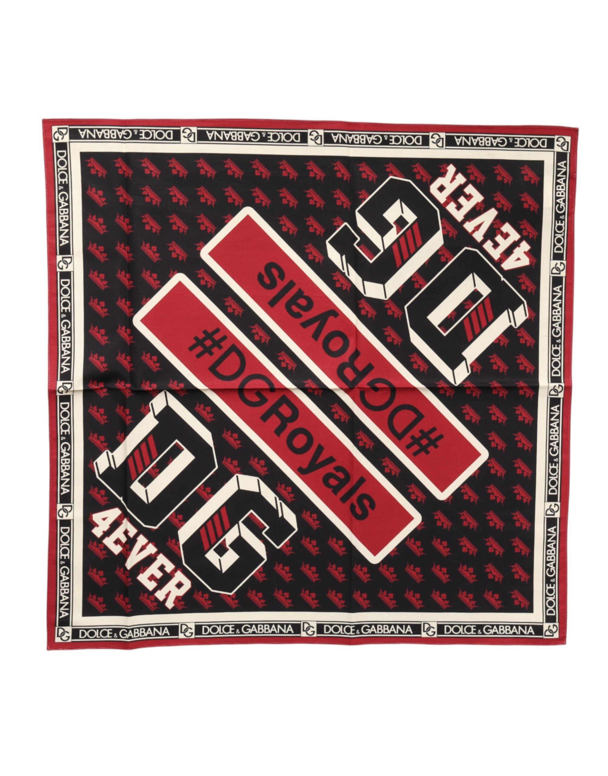 Dolce & Gabbana Mehrfarbiger #DGRoyals Quadratischer Foulard Schal 50cm x 49,5cm