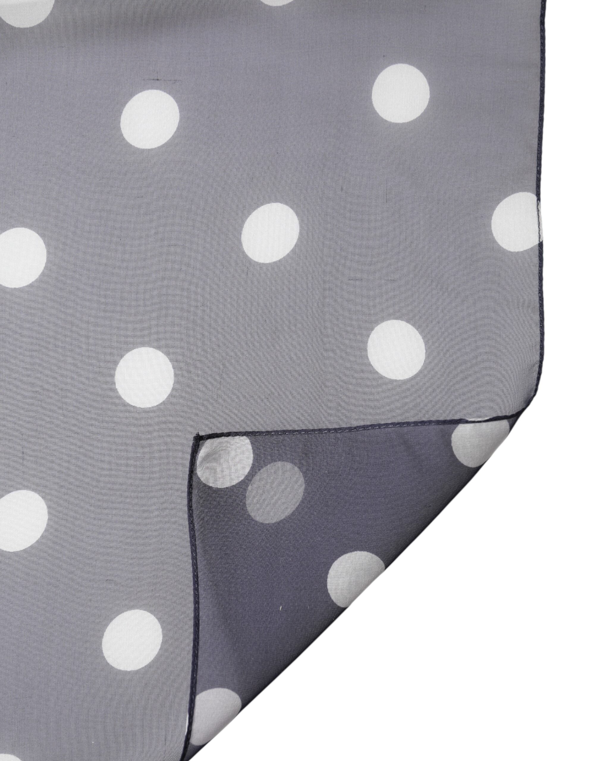 Dolce & Gabbana Blauer Seiden-Nackenschal mit Tupfen 205cm x 132cm
