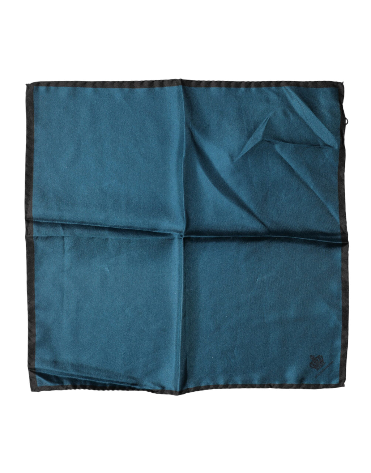 Dolce & Gabbana Blaues Seidenquadrat Einstecktuch Schal