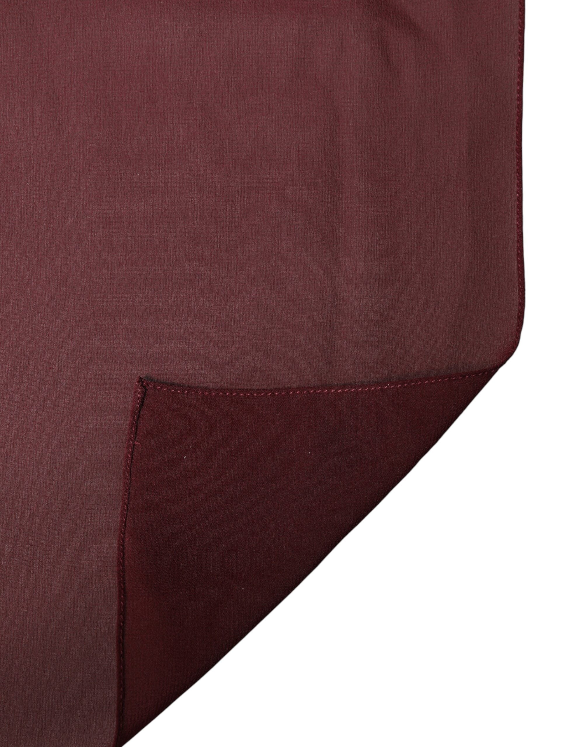 Dolce & Gabbana Bordeauxrote Seidenstola Halstuch Schal Herren 200cm x 130cm
