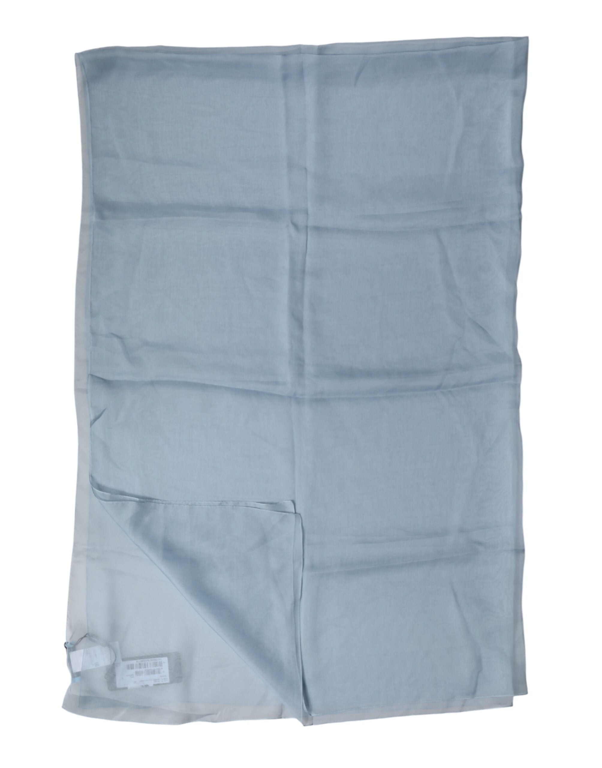 Dolce & Gabbana Hellblauer Seidenstola Halstuch Schal 200cm x 130cm
