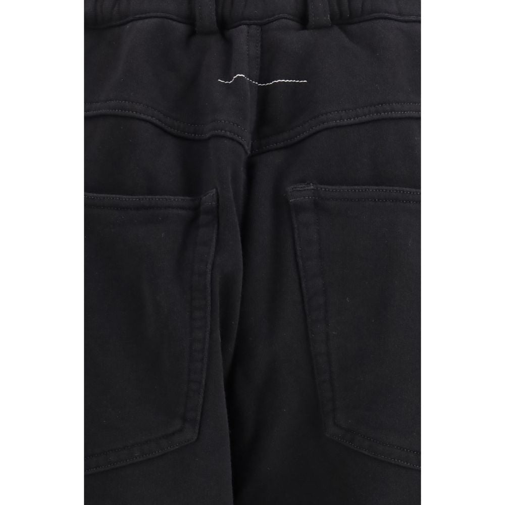MM6 Schwarze Baumwoll-Jogginghose