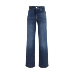 7FOR Blauwe Katoenen Bootcut Jeans