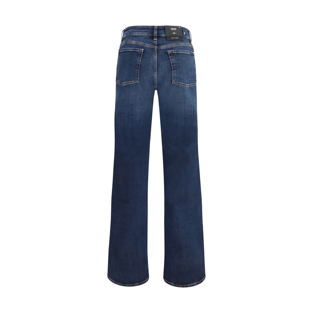 7FOR Blauwe Katoenen Bootcut Jeans