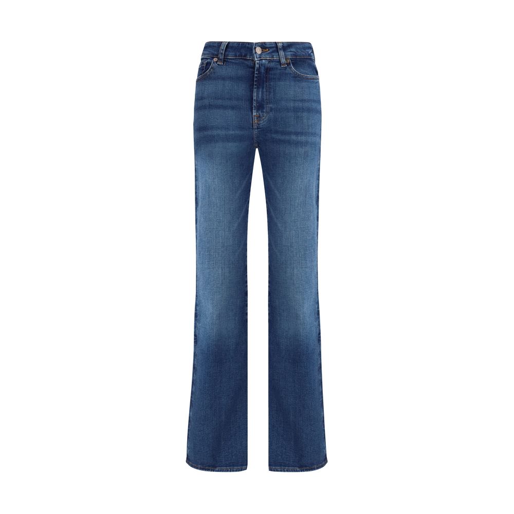 7FOR Blaue Baumwoll-Bootcut-Jeans