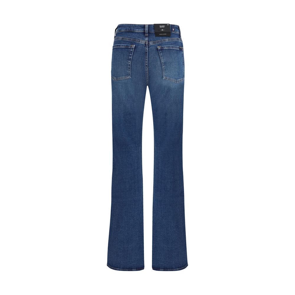 7FOR Blaue Baumwoll-Bootcut-Jeans