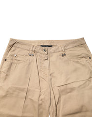 PLEIN SUD Beige Gerade Baumwoll-Stretch-Chino-Hose
