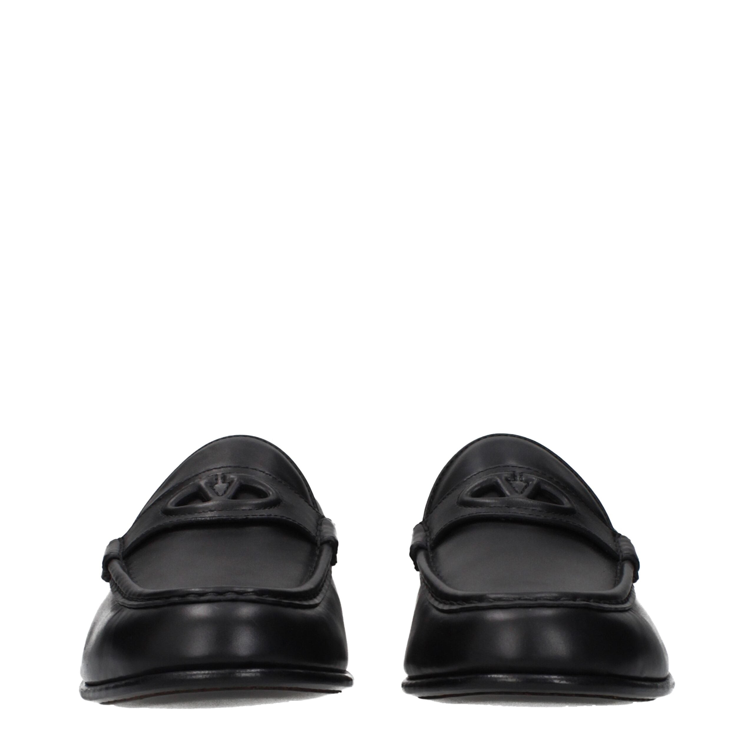 Valentino Garavani Zwarte Leren Instaploafers