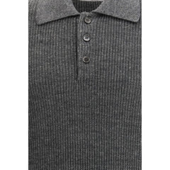 Brunello Cucinelli Grau Baumwoll-Poloshirt